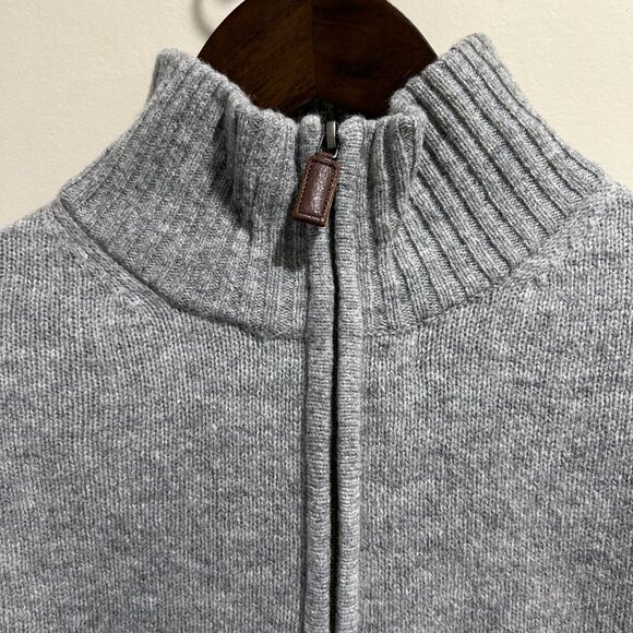 J. Crew Quarter Zip Lambs Wool Mock Sweater - MINT! - Picture 2 of 6